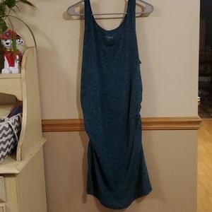 Liz Lange Maternity Dress. Sleeveless, Teal and Black. Size XL